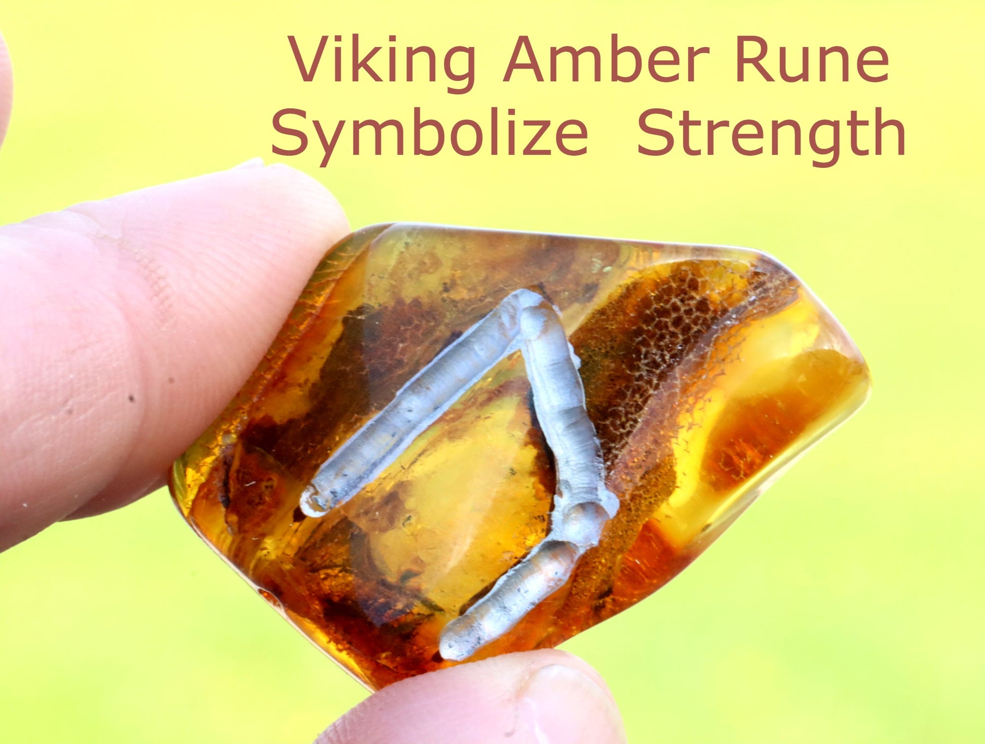 Amber Rune Strength Symbol