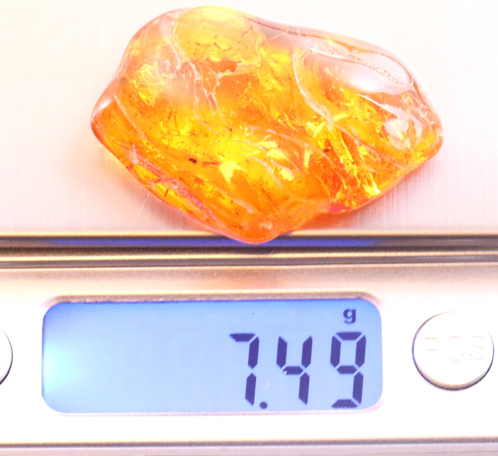 40 Million Year Old Baltic Amber With 7 X Insets in this piece