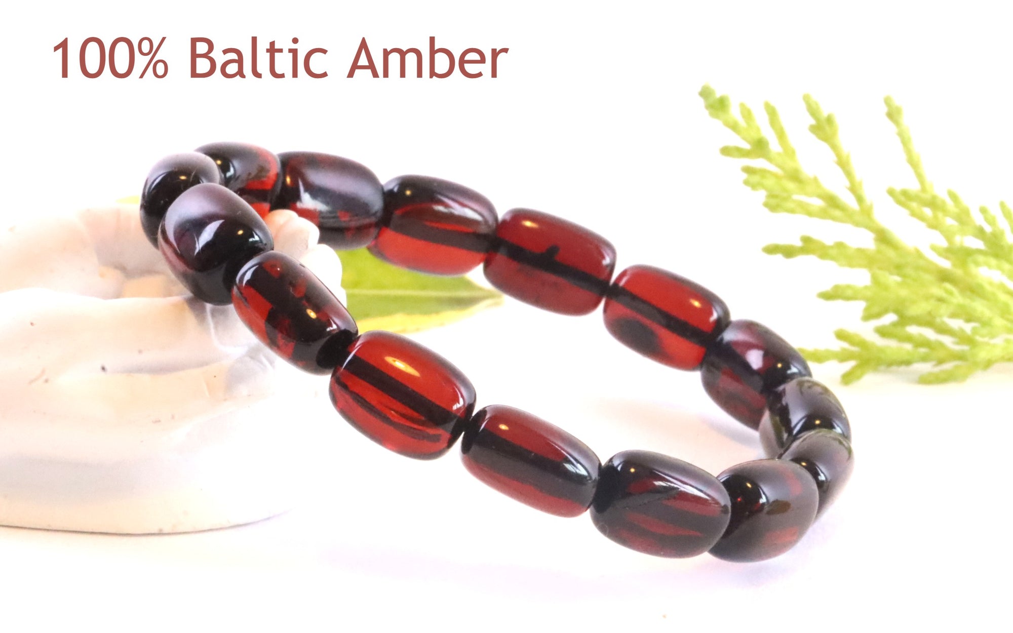 Cherry Cylinder Amber Bracelet