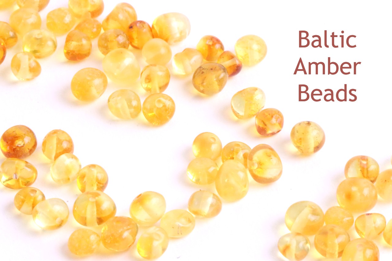 Baltic Amber Honey Beads with holes