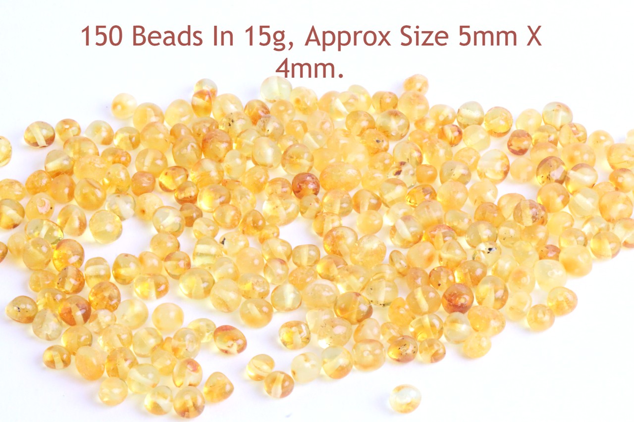 Baltic Amber Honey Beads with holes