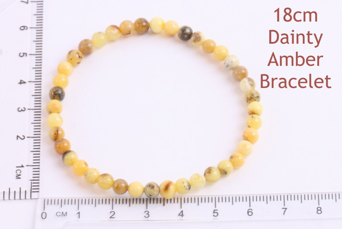 Dainty Unisex Baltic Amber Bracelet
