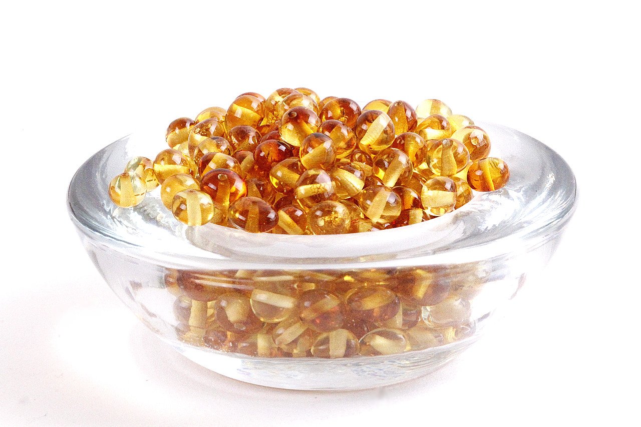 Honey Amber Beads with holes / (5mm to 5mm). Approx 90 amber beads in 10 grams - Amber SOS