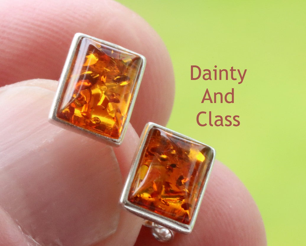 Sterling Silver Baltic Honey Amber Earrings Johanna Sterling Silver Baltic Honey Amber Earrings Johanna