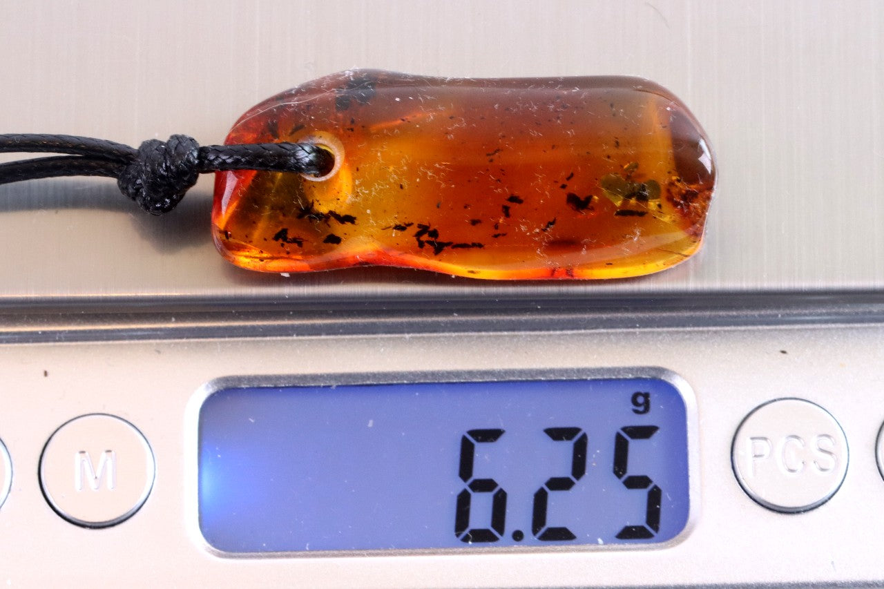 Baltic Amber Amulet Pendant with Insect Inclusion