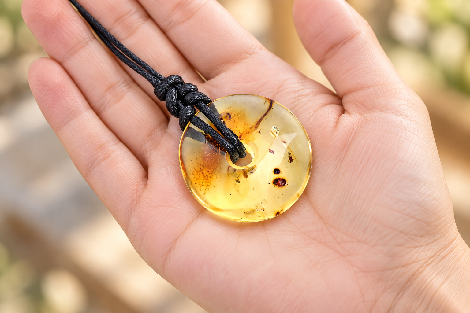 Polished Donut Amulet Pendant