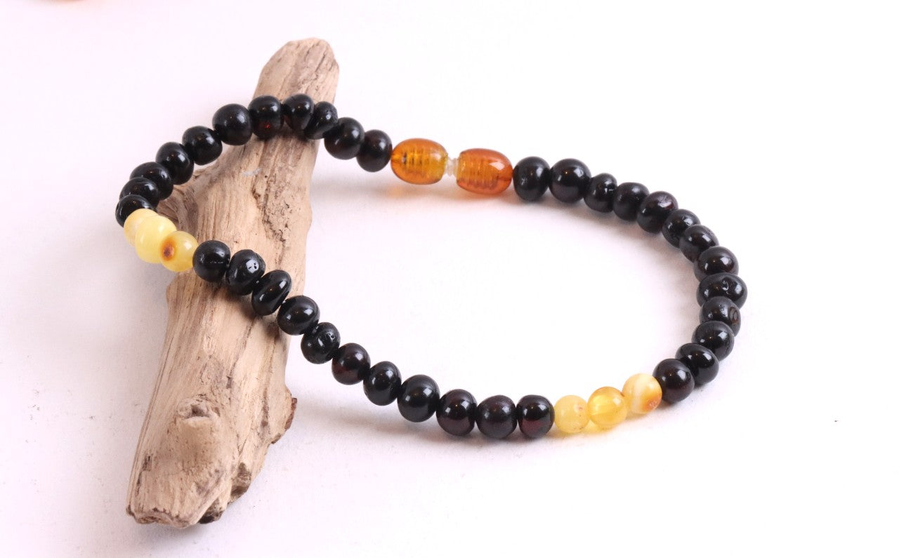 Dark Bead Adult Ankle Bracelet