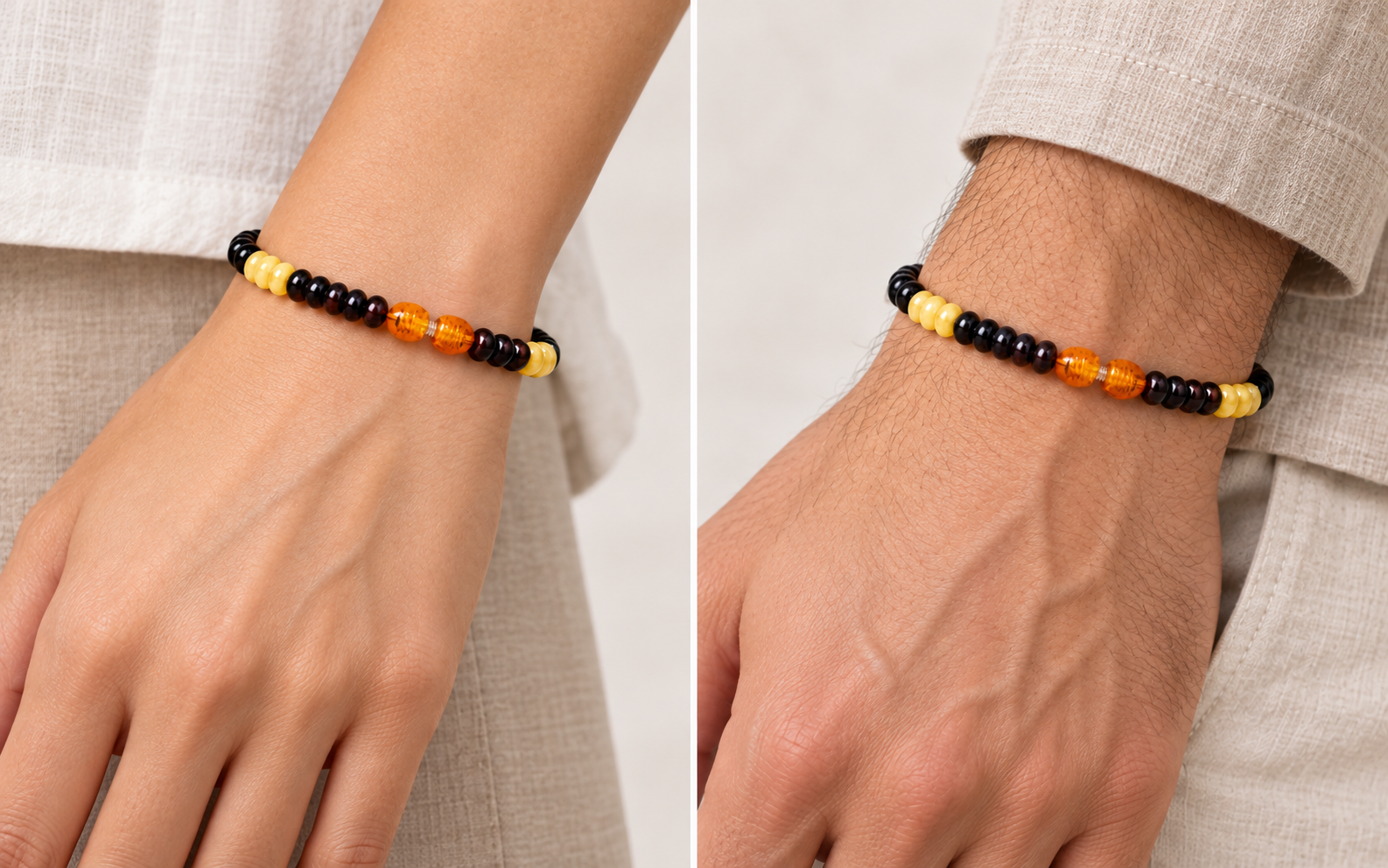 Dark Bead Adult Ankle Bracelet
