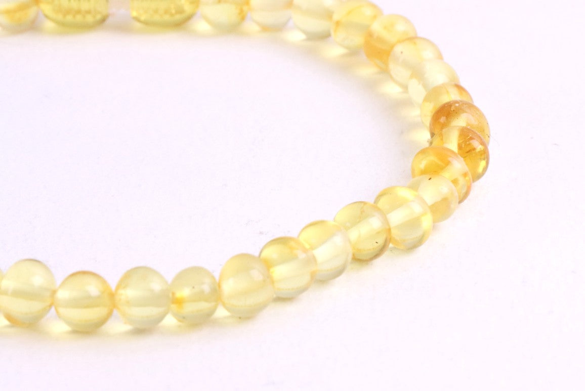 Light Honey Bead Adult Anklet