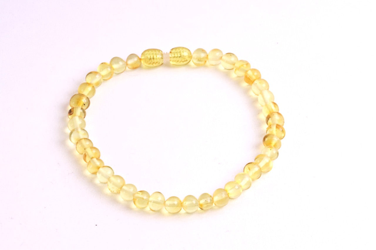 Light Honey Bead Adult Anklet