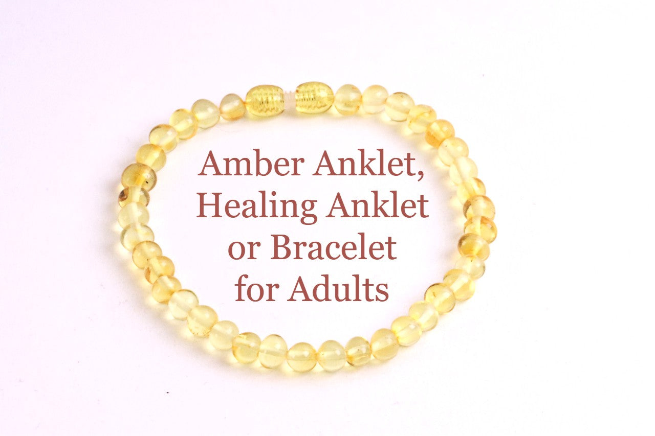 Light Honey Bead Adult Anklet
