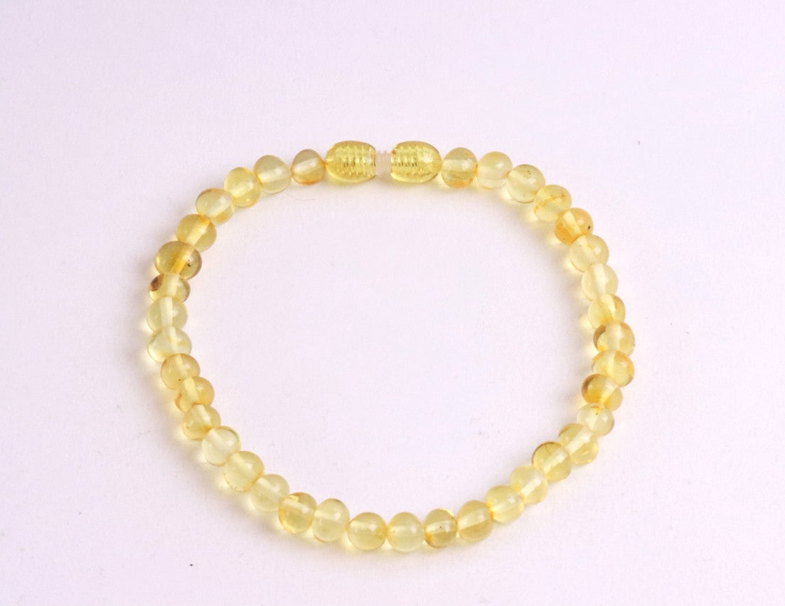 Light Honey Bead Adult Anklet