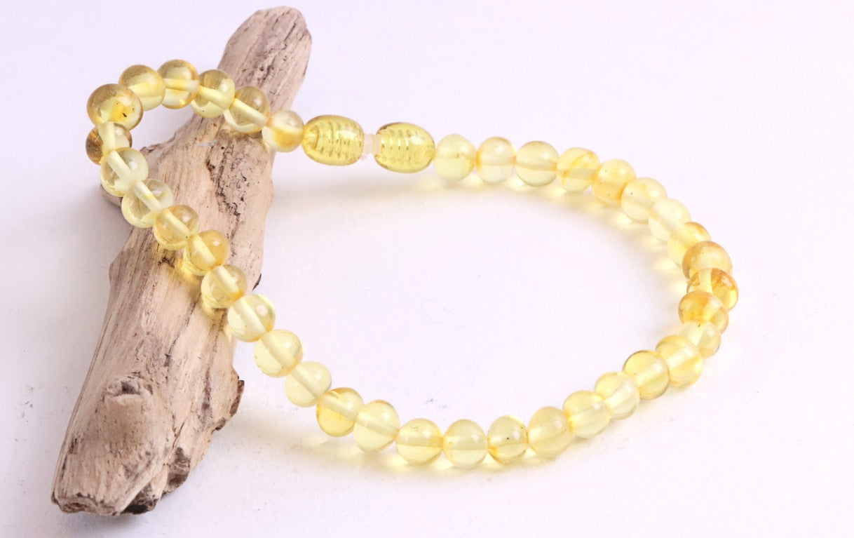 Light Honey Bead Adult Anklet