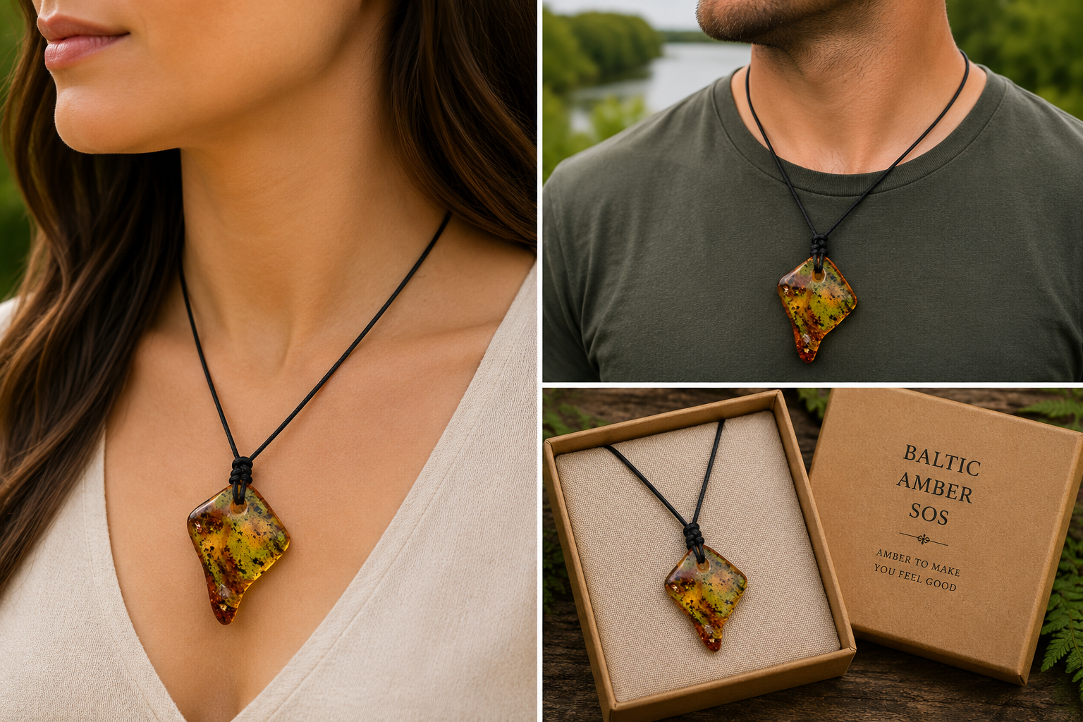 Healing Energy Natural Baltic Amber Amulet