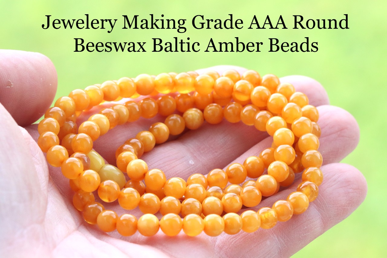 Make you own Jewelry 119 Amber Drilled Beads.