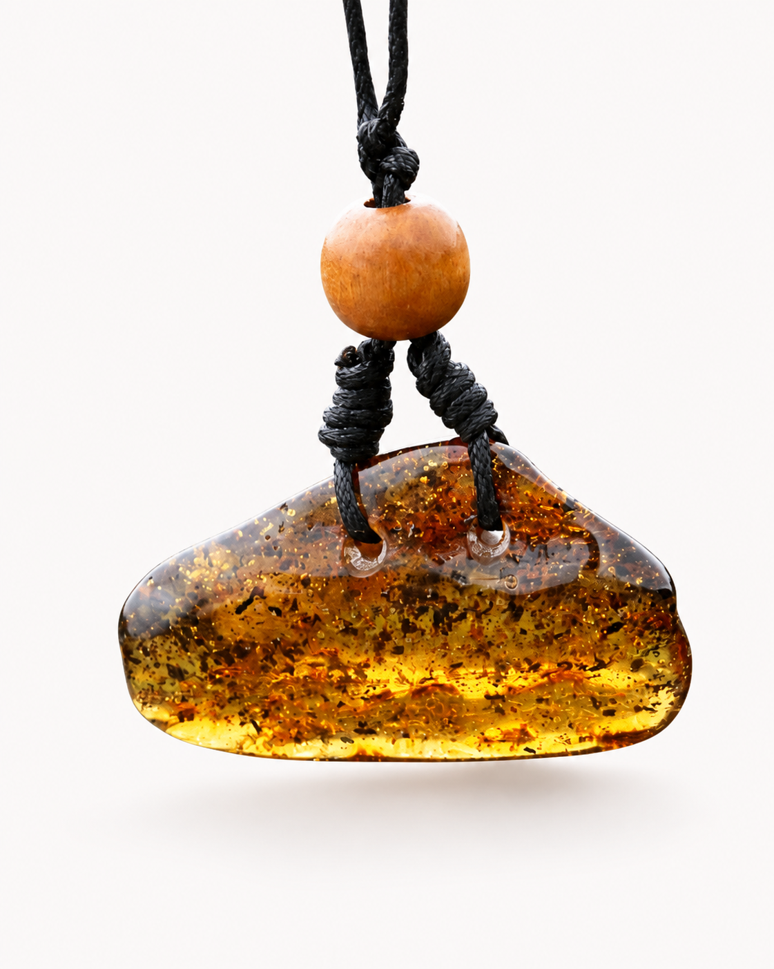 Natural Baltic Amber Amulet Pendant for Mindfulness and Protection