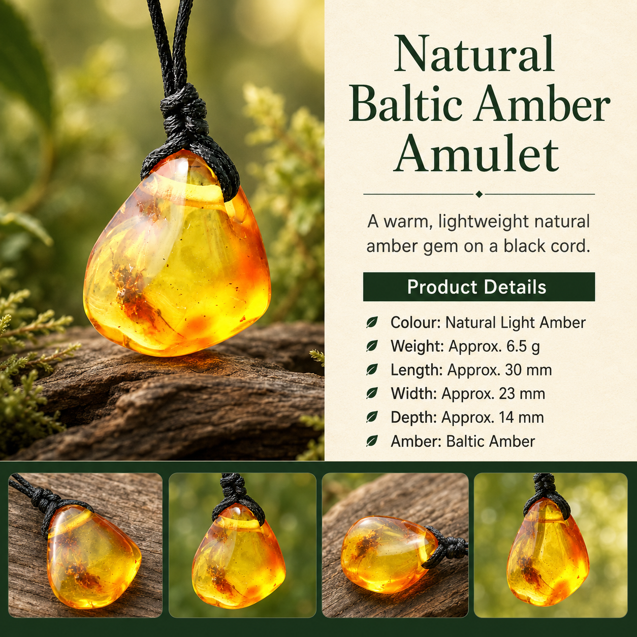 Natural Baltic Amulet
