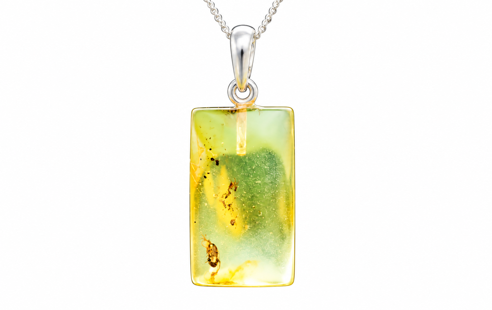 Baltic Amber Insect Pendant – Sterling Silver Setting