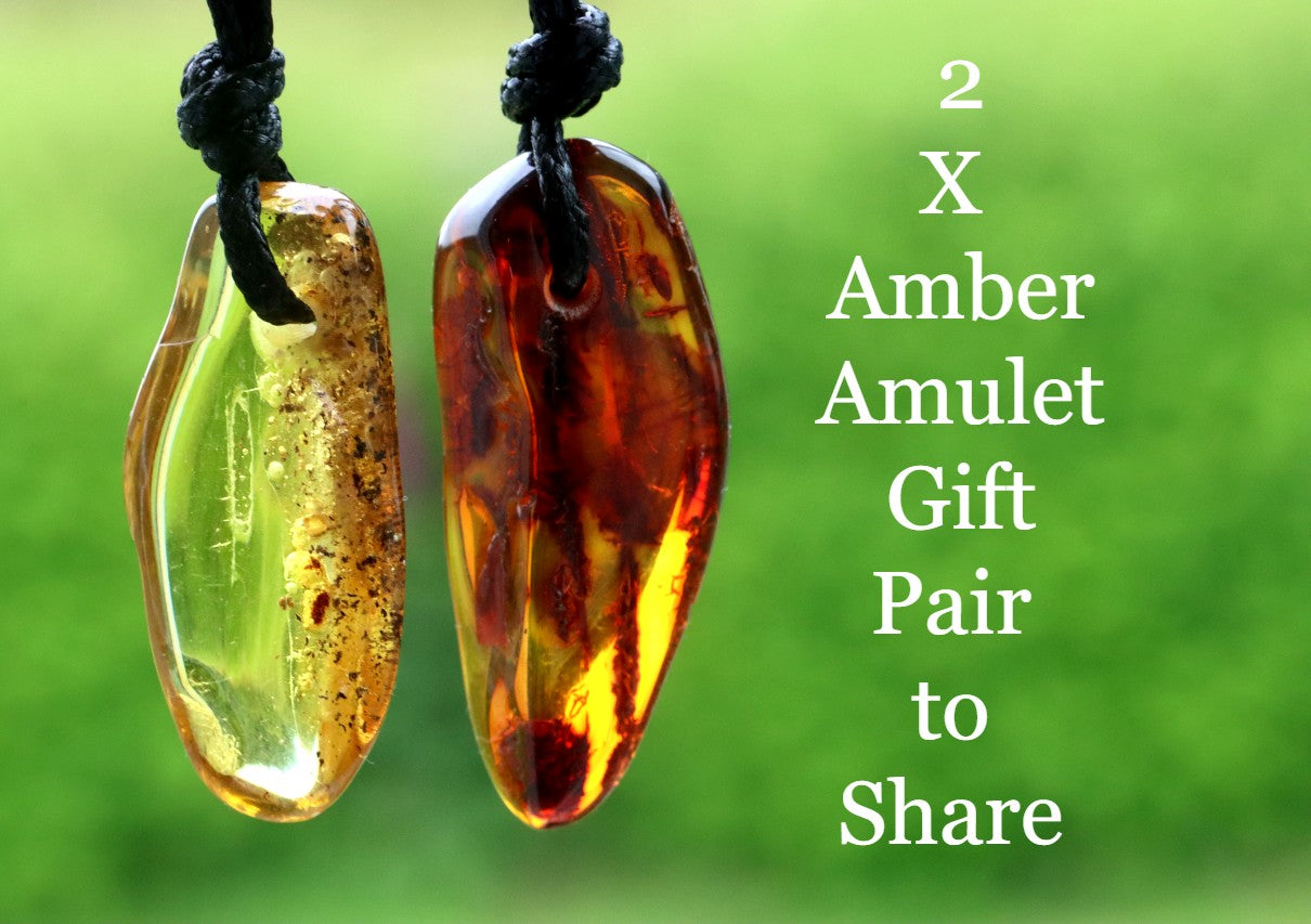 2 X Amber Amulet Gift Pair to Share