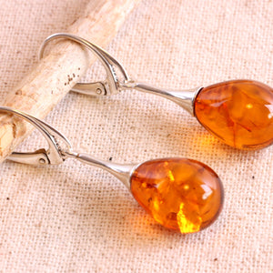 Amber Drop Earrings