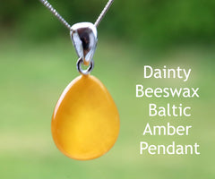 Beeswax amber pendant