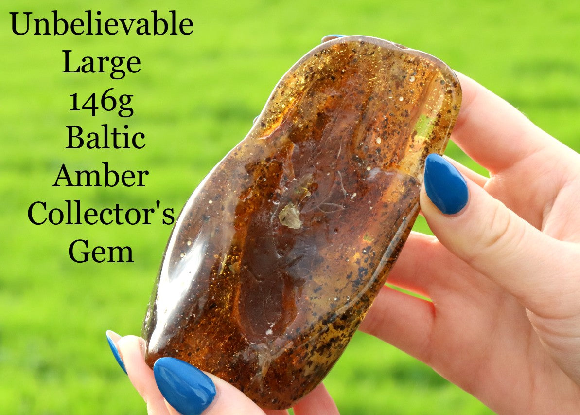 Unbelievable Large of 146g Baltic Amber Collector's Gem