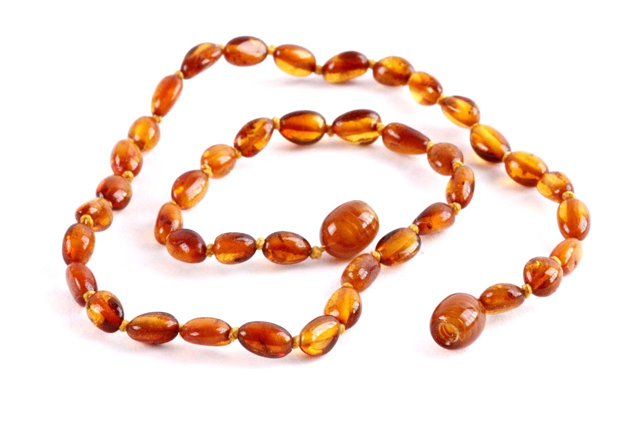 Amber Beads Ireland - Honey Bean Amber Necklace for Children - Amber SOS