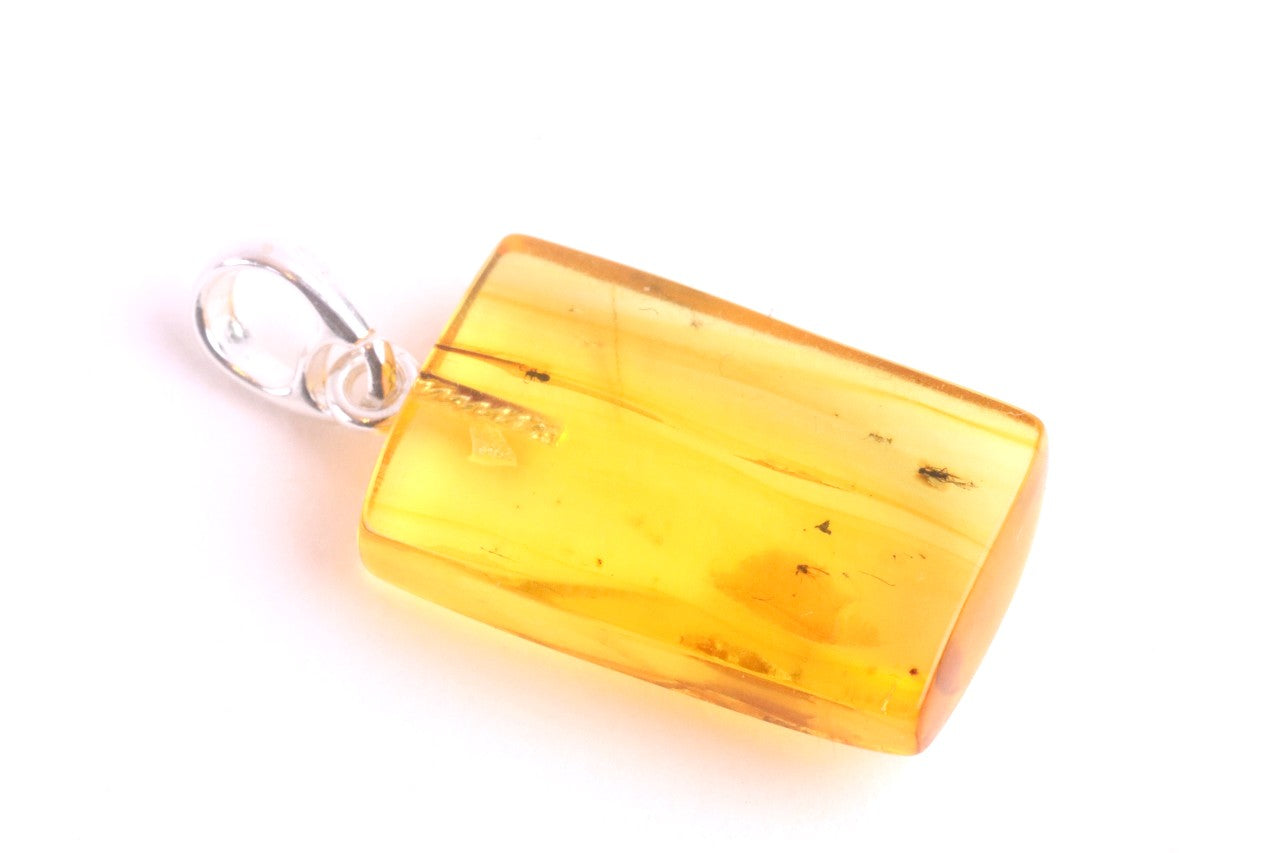 Baltic Amber Pendant with 3 Insects