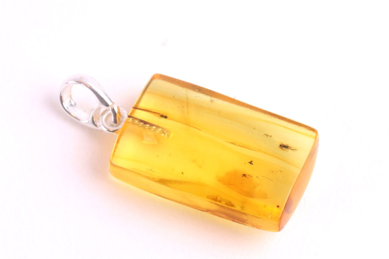 Baltic Amber Pendant with 3 Insects
