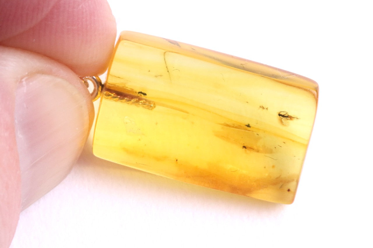 Baltic Amber Pendant with 3 Insects