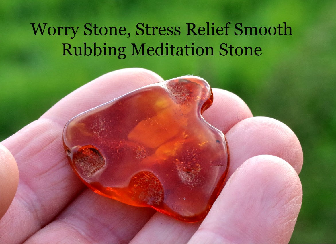 Worry Stone, Stress Relief Smooth Rubbing Meditation Stone