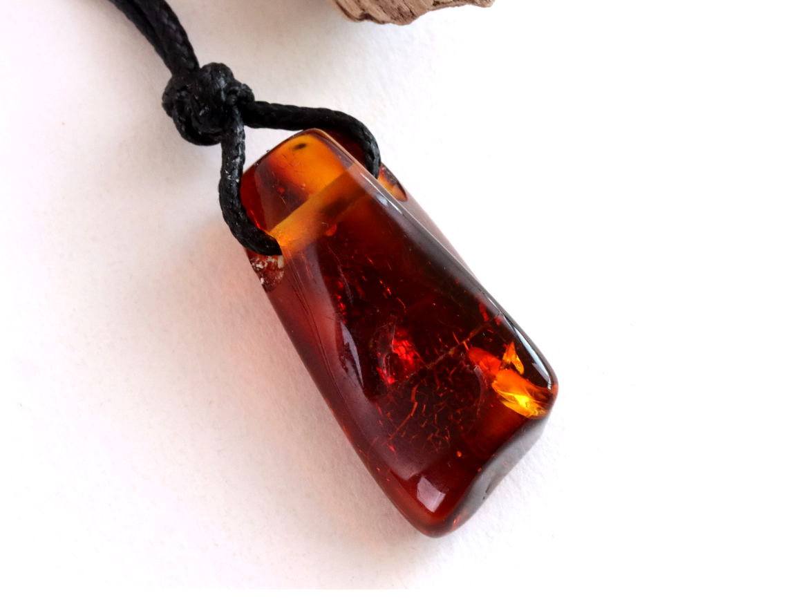 Amulet Necklace Natural Baltic Amber Amulet Pendant /