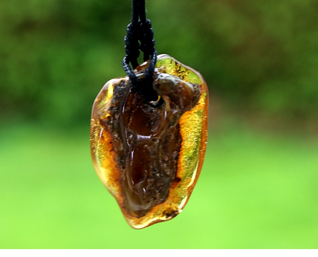 Handmade One-of-a-Kind Large Natural Amber Amulet