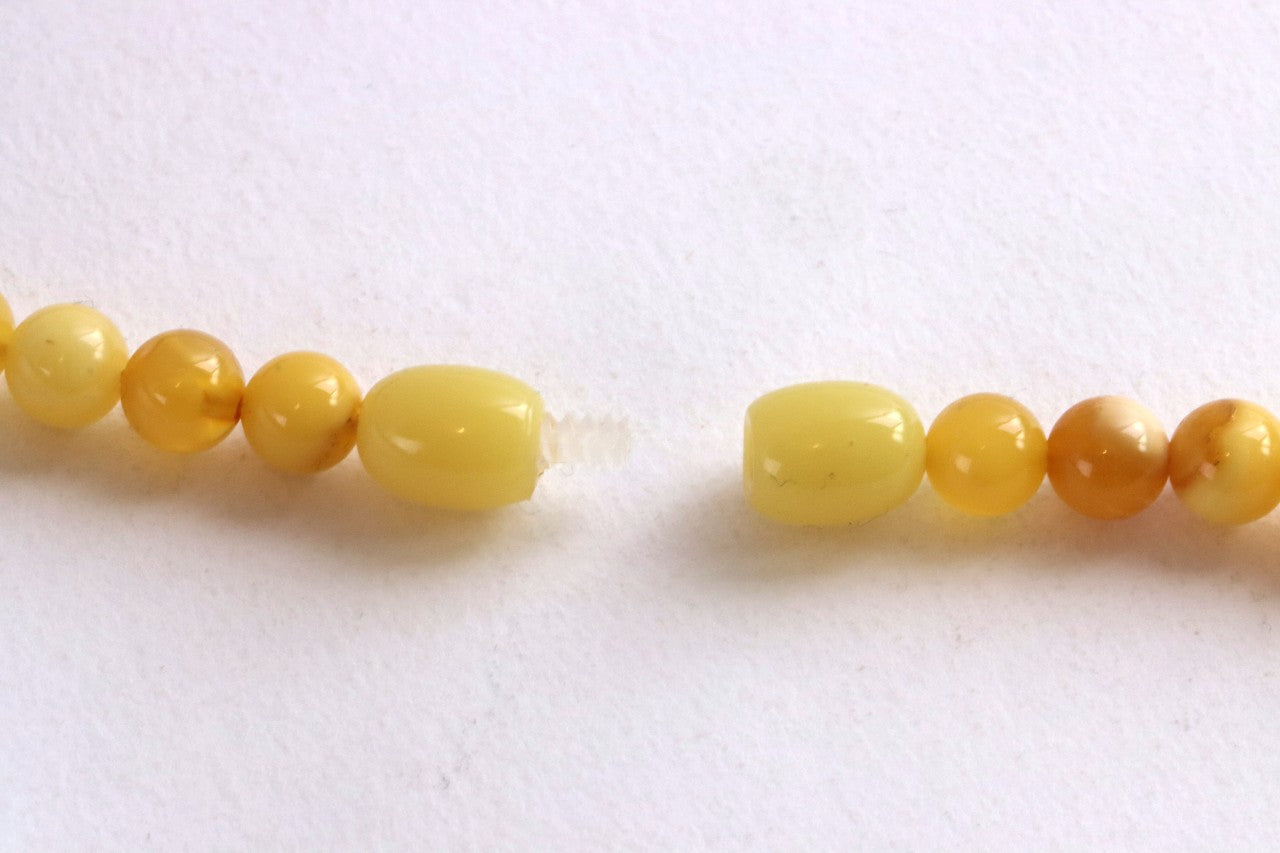 Exclusive Butterscotch Beeswax Baltic Amber Necklace with Gold-Plated Silver Pendant