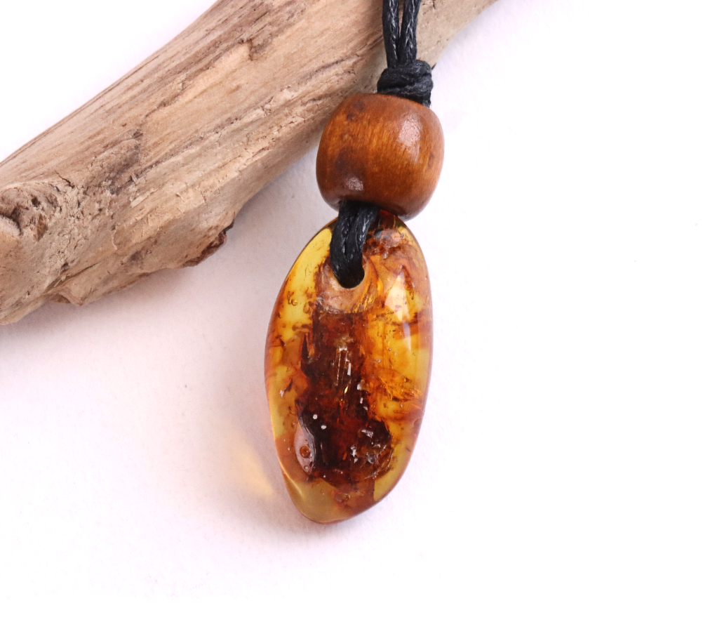 Natural Baltic Amber Amulet Necklace