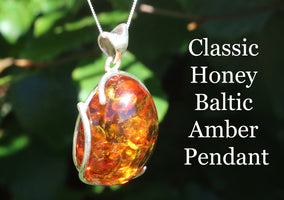 Oval Amber Pendant