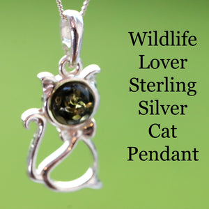 Silver Cat Pendant