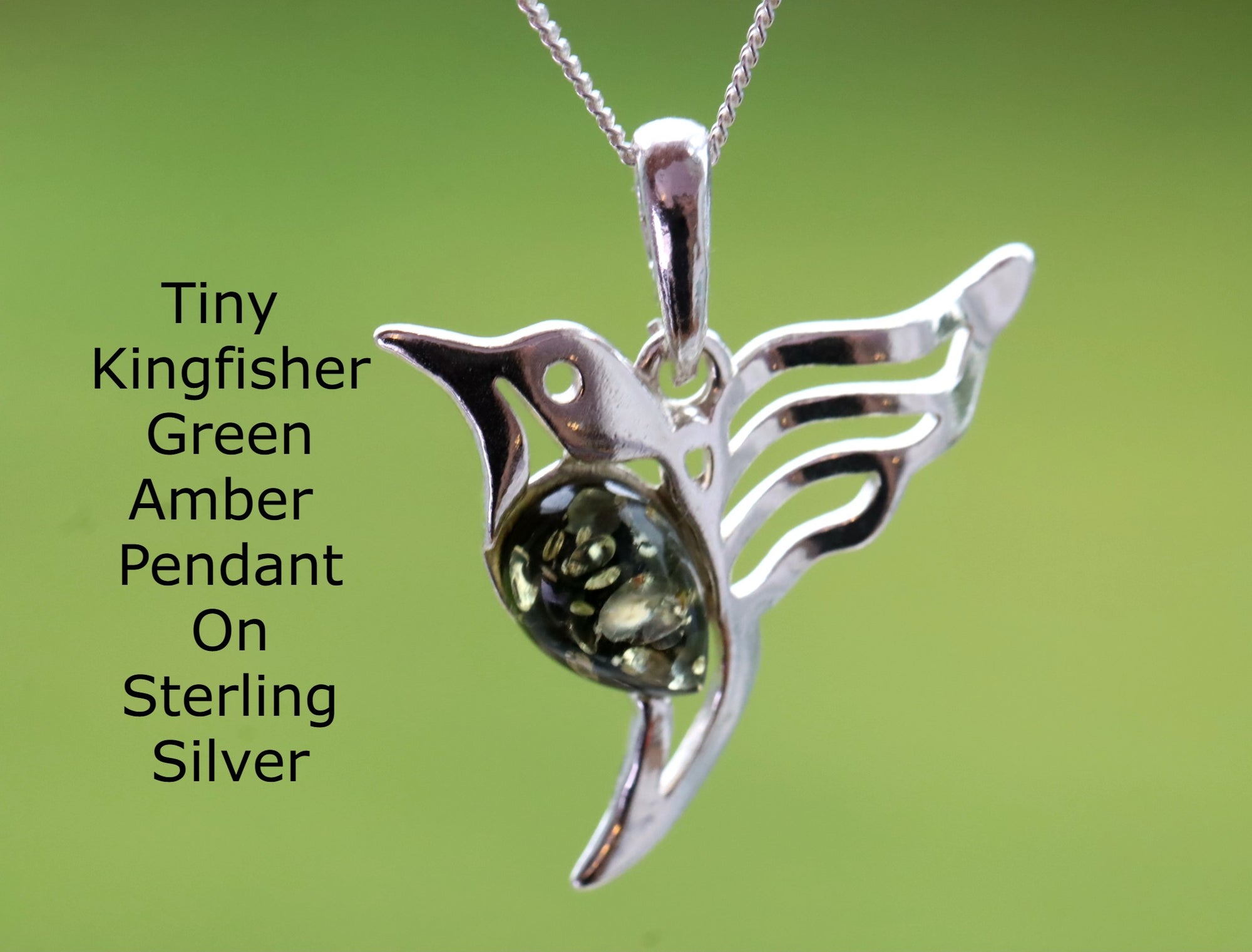 Silver Kingfisher Pendant