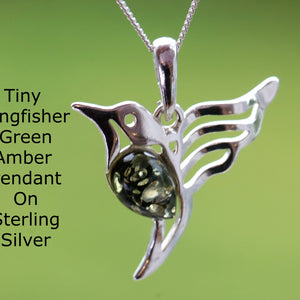 Silver Kingfisher Pendant