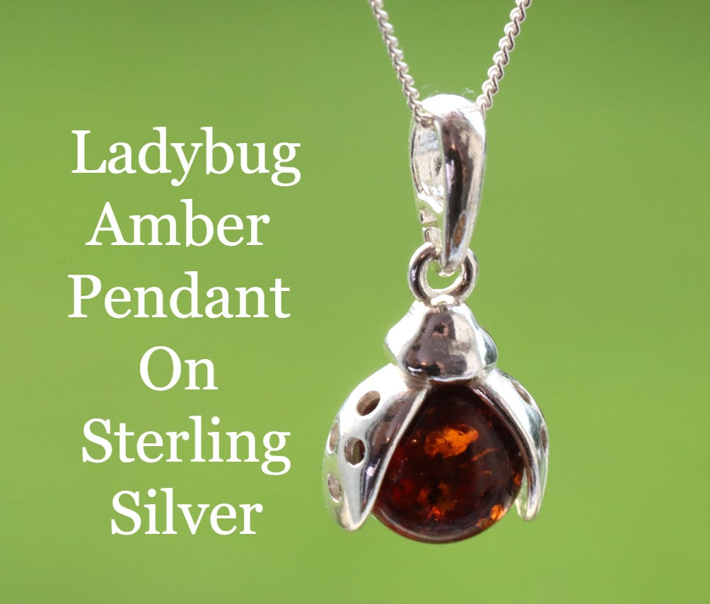 Silver ladybug pendant