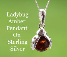 Silver ladybug pendant