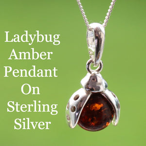 Silver ladybug pendant