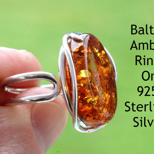 Sterling Silver Baltic Amber RIng