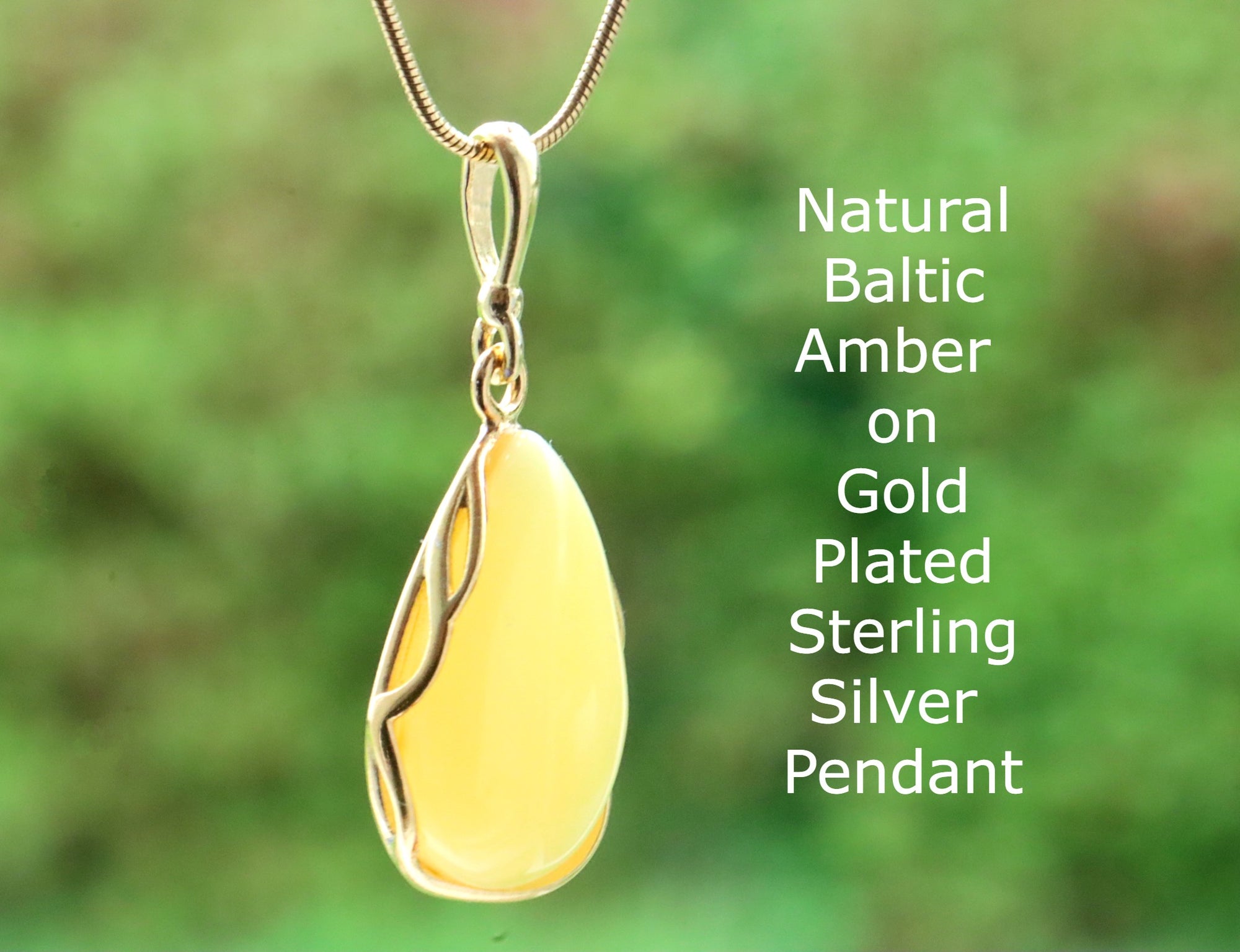 White amber pendant