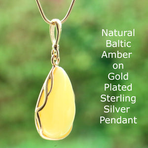 White amber pendant