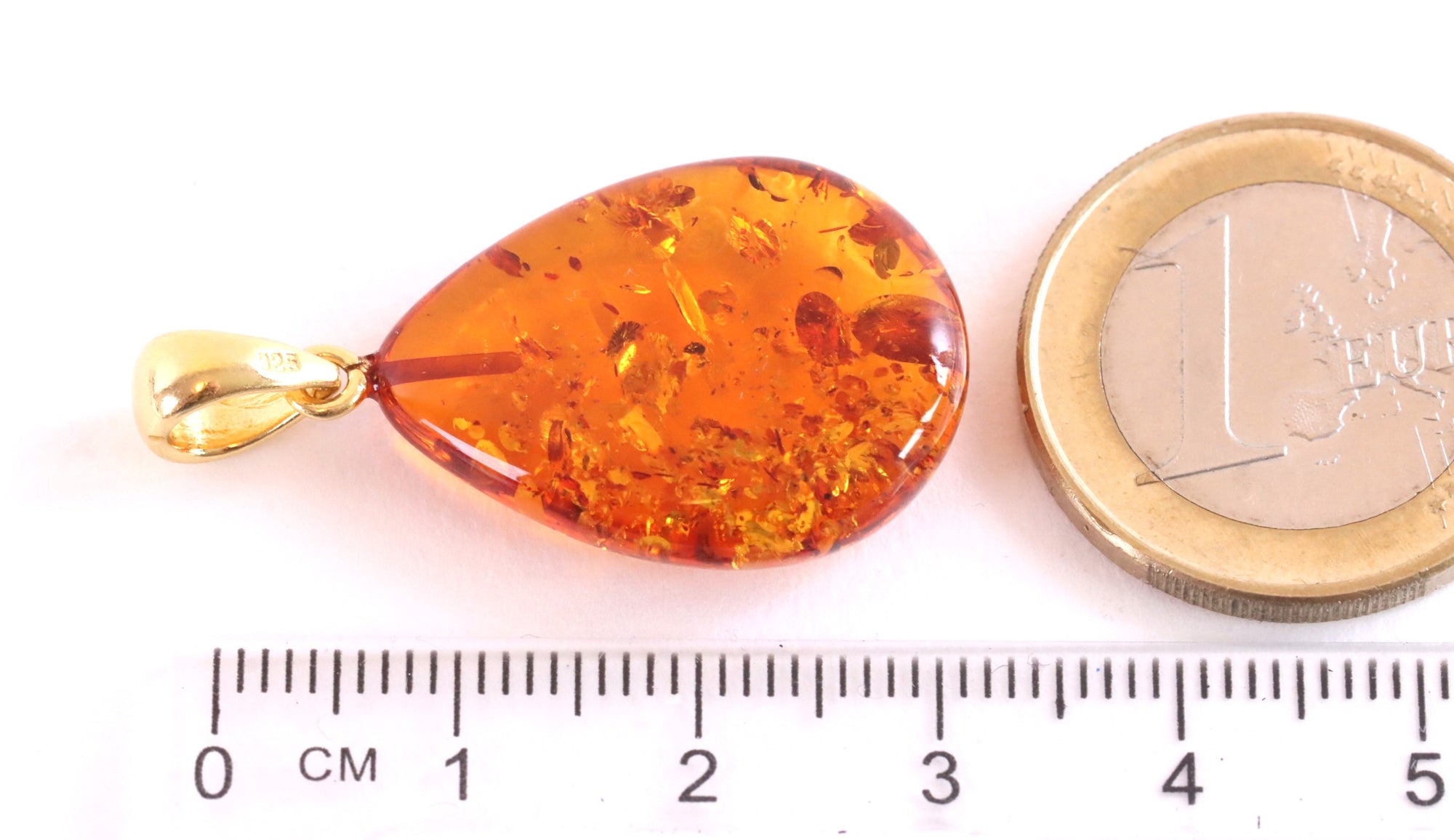 Best Seller Baltic Amber Pendant on 925 Gold Plated Silver