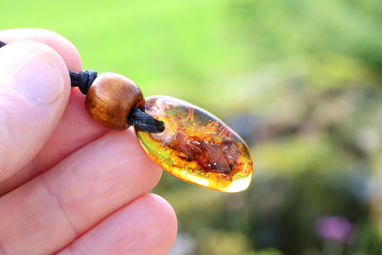 Natural Baltic Amber Amulet Necklace