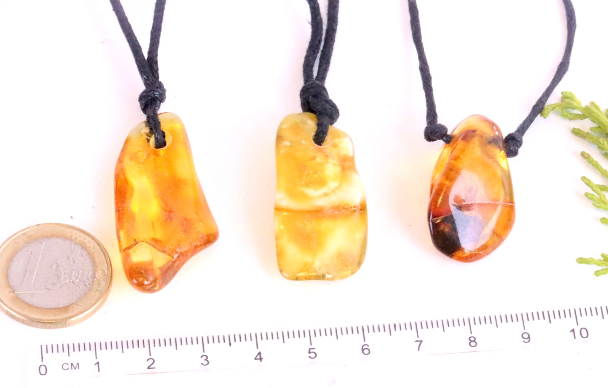 3 X Quirky Amber Amulets. All 3 Amulets Included