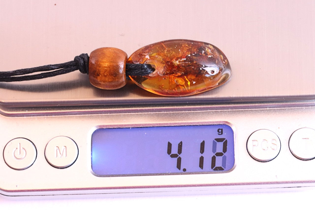 Natural Baltic Amber Amulet Necklace