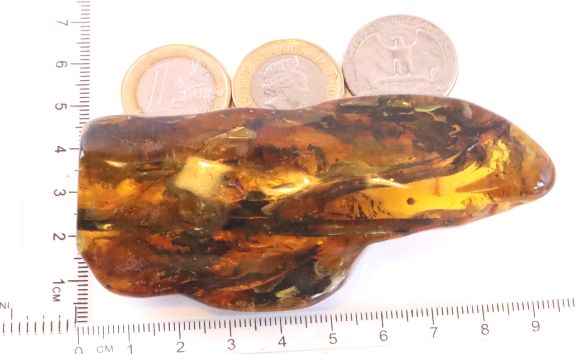 Large 55g Baltic Amber Gemstone With Inclusions